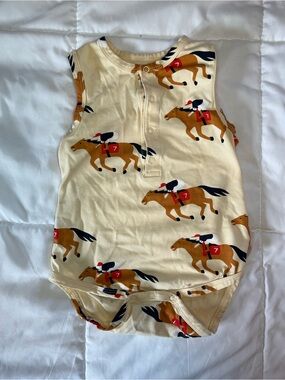 Tiny Cottons Sleeveless Horse Print Baby One-Piece Bodysuit